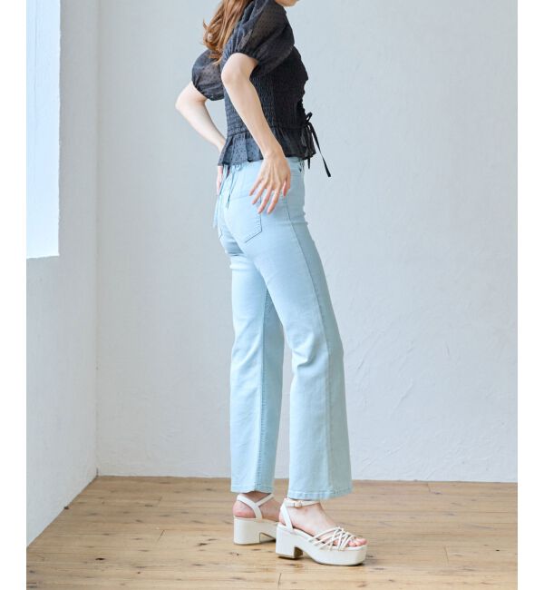 MAJESTICLEGON「美脚フレアデニムパンツ」|デニム|