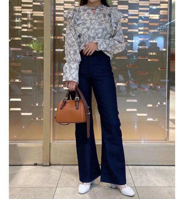 MAJESTICLEGON「美脚フレアデニムパンツ」|デニム|