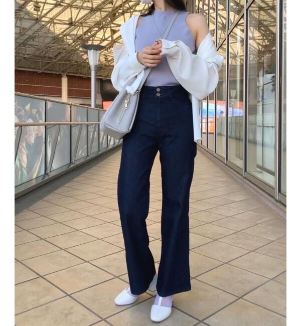 MAJESTICLEGON「美脚フレアデニムパンツ」|デニム|