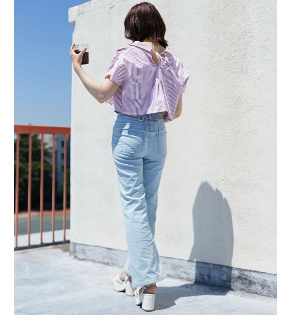 MAJESTICLEGON「美脚フレアデニムパンツ」|デニム|