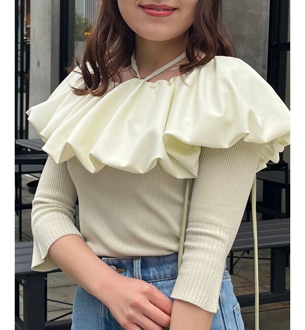 MAJESTICLEGON「バルーンカラーニット」|ニット・セーター|