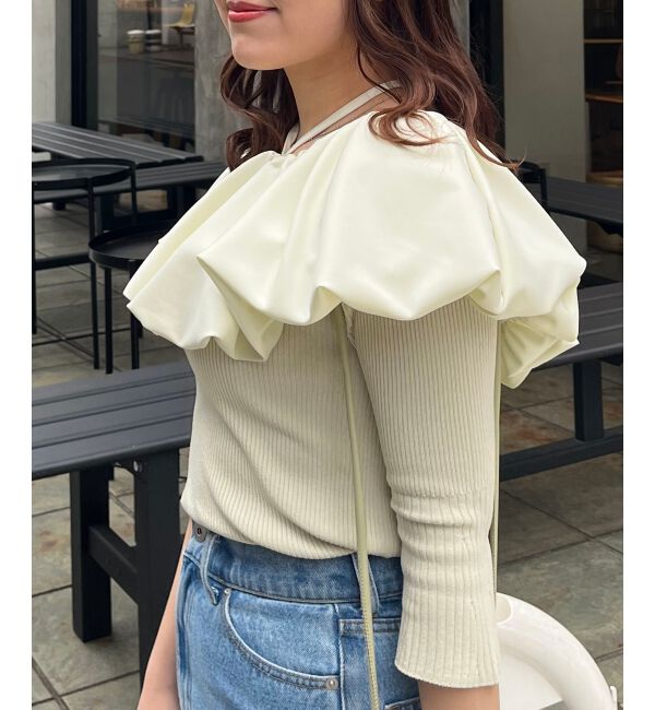 MAJESTICLEGON「バルーンカラーニット」|ニット・セーター|