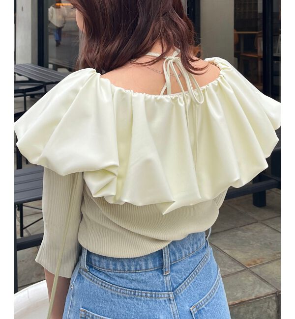 MAJESTICLEGON「バルーンカラーニット」|ニット・セーター|