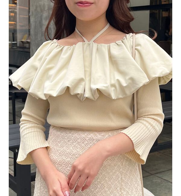 MAJESTICLEGON「バルーンカラーニット」|ニット・セーター|