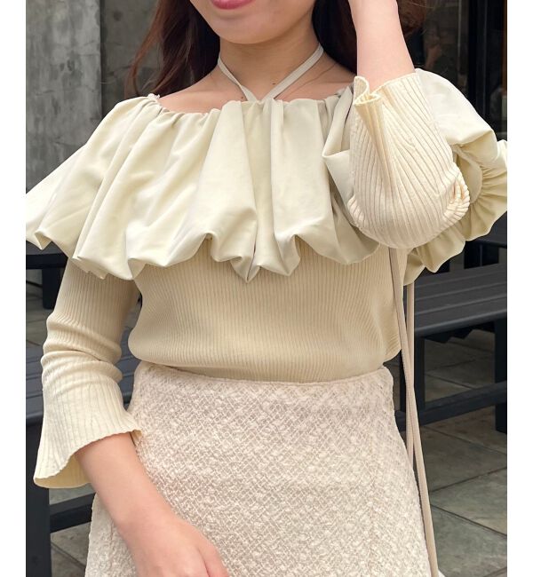 MAJESTICLEGON「バルーンカラーニット」|ニット・セーター|