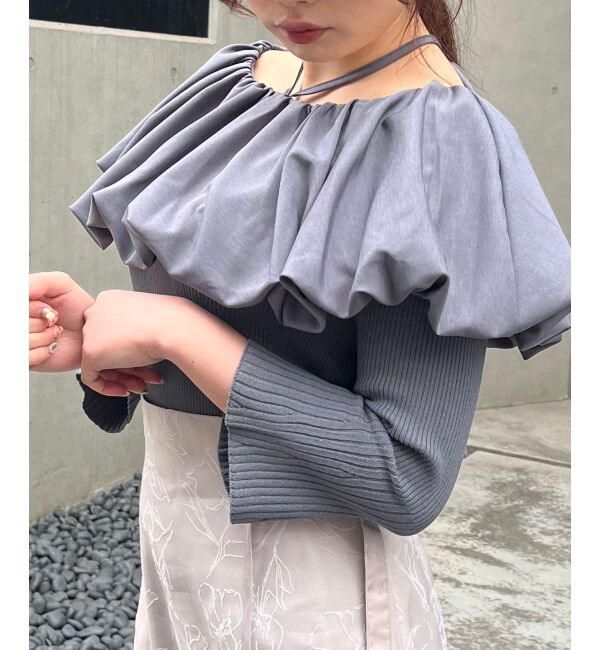 MAJESTICLEGON「バルーンカラーニット」|ニット・セーター|