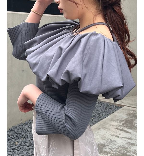 MAJESTICLEGON「バルーンカラーニット」|ニット・セーター|