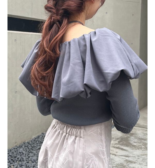 MAJESTICLEGON「バルーンカラーニット」|ニット・セーター|