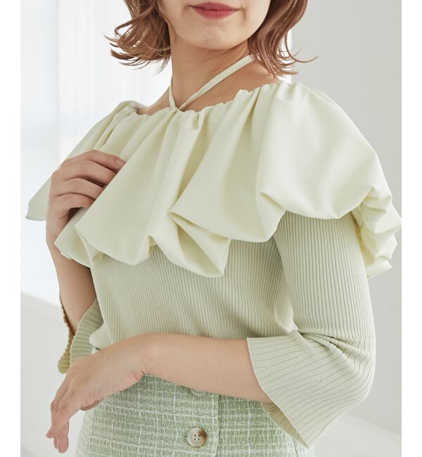 MAJESTICLEGON「バルーンカラーニット」|ニット・セーター|