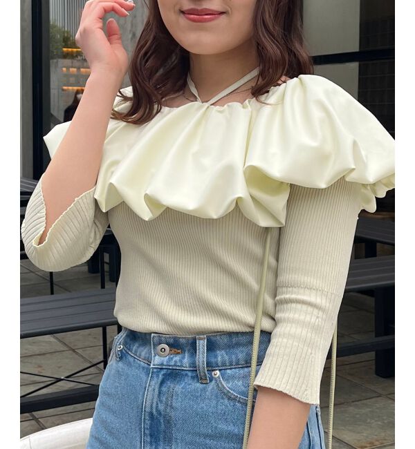 MAJESTICLEGON「バルーンカラーニット」|ニット・セーター|