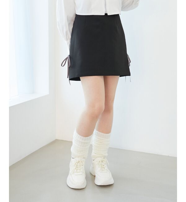 MAJESTICLEGON「ラインリボンミニスカート」|スカート|