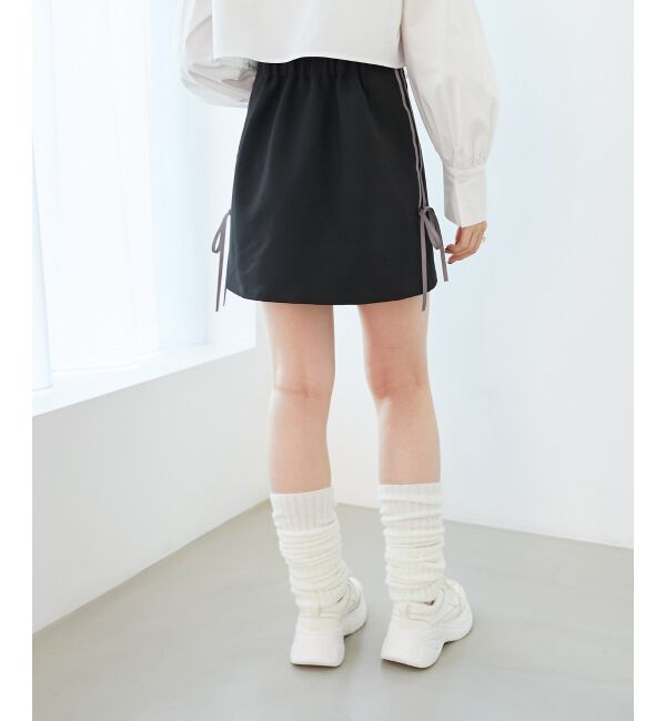 MAJESTICLEGON「ラインリボンミニスカート」|スカート|