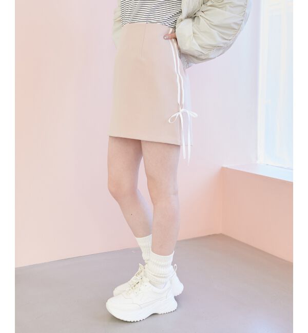 MAJESTICLEGON「ラインリボンミニスカート」|スカート|