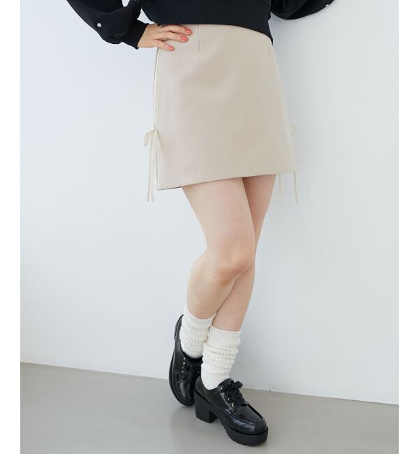 MAJESTICLEGON「ラインリボンミニスカート」|スカート|