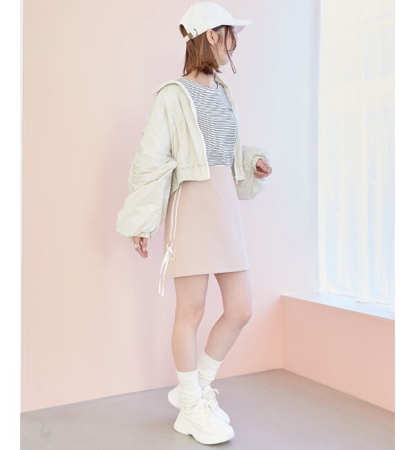 MAJESTICLEGON「ラインリボンミニスカート」|スカート|ピンク