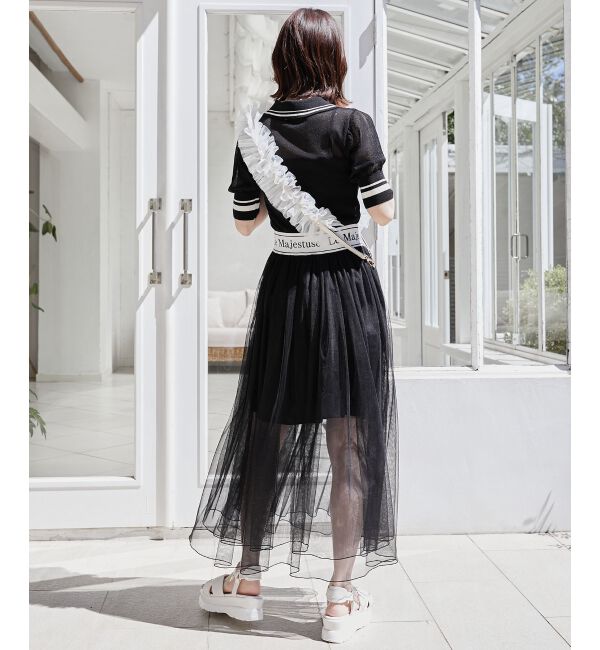 MAJESTICLEGON「ウエストロゴチュールスカート」|スカート|