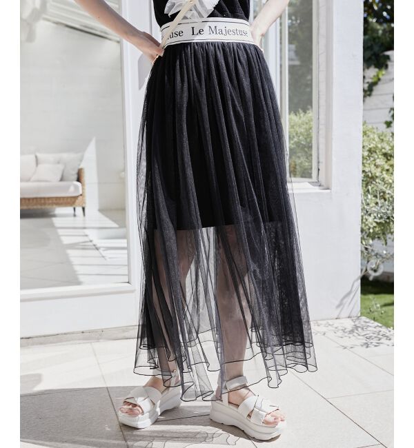 MAJESTICLEGON「ウエストロゴチュールスカート」|スカート|