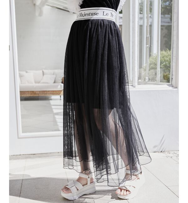 MAJESTICLEGON「ウエストロゴチュールスカート」|スカート|