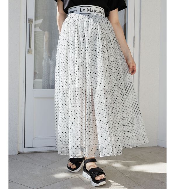 MAJESTICLEGON「ウエストロゴチュールスカート」|スカート|