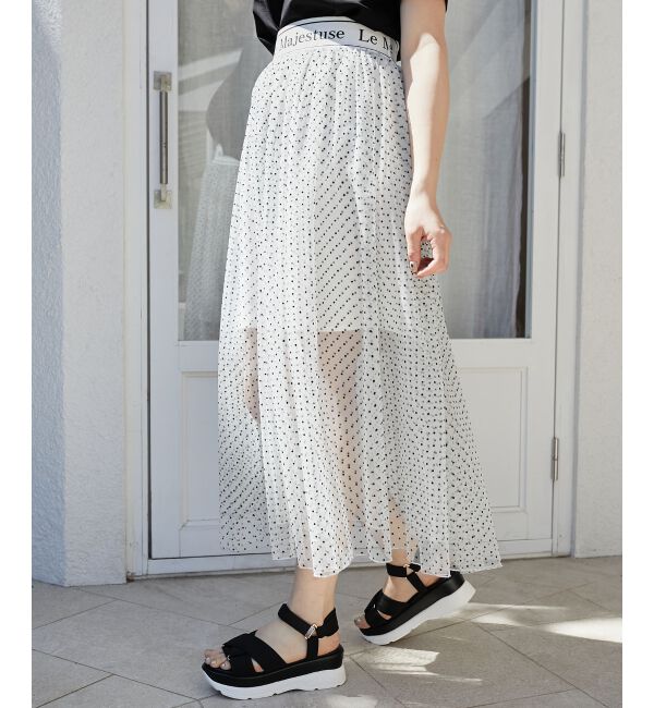 MAJESTICLEGON「ウエストロゴチュールスカート」|スカート|