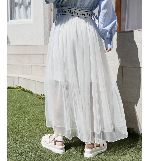 MAJESTICLEGON「ウエストロゴチュールスカート」|スカート|