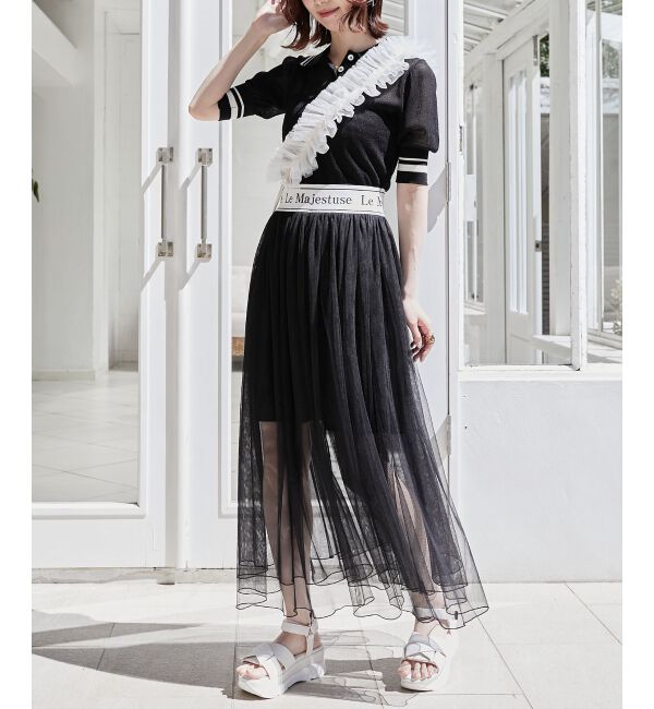 MAJESTICLEGON「ウエストロゴチュールスカート」|スカート|
