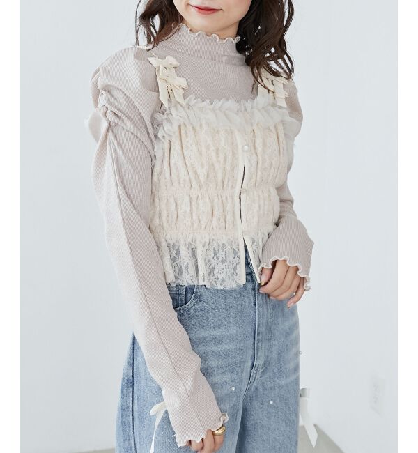 MAJESTICLEGON「Ladyライクパワショルトップス」|Tシャツ・カットソー|