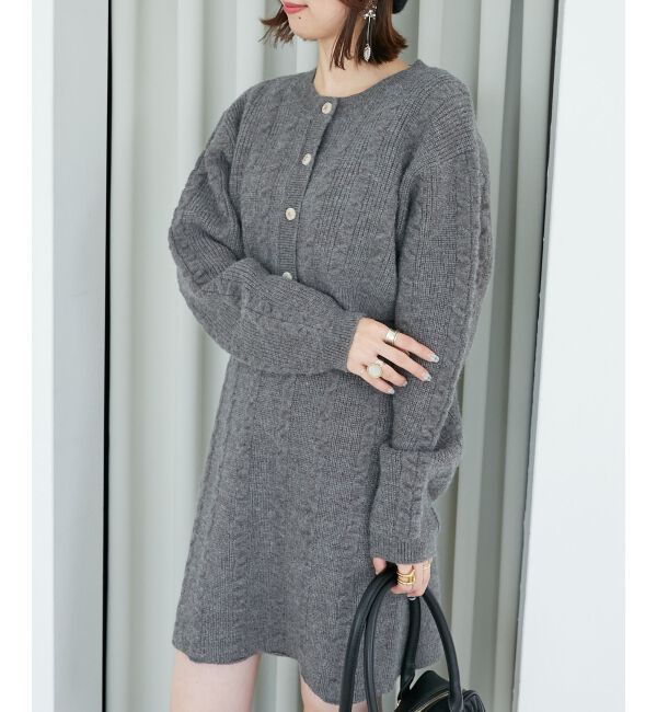 MAJESTICLEGON「ケーブルショートカーデセットワンピ」|ワンピース|