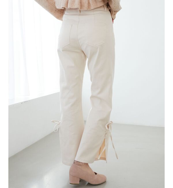 MAJESTICLEGON「サイドレースアップ美脚デニム」|デニム|