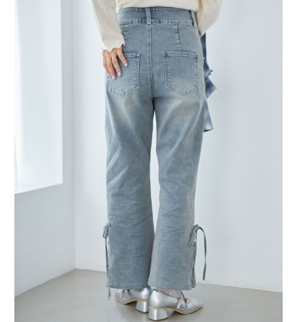 MAJESTICLEGON「サイドレースアップ美脚デニム」|デニム|