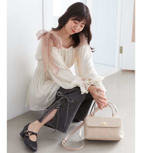 MAJESTICLEGON「サイドレースアップ美脚デニム」|デニム|