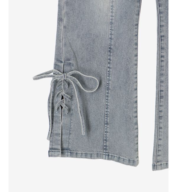 MAJESTICLEGON「サイドレースアップ美脚デニム」|デニム|