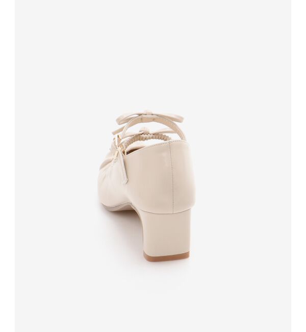 MAJESTICLEGON「ダブルリボンギャザーパンプス」|パンプス|