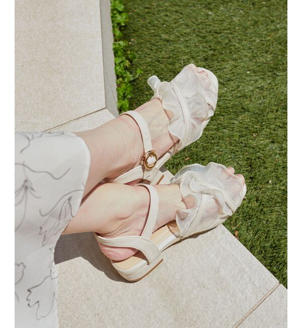  「シアーフリルサンダル」|サンダル|