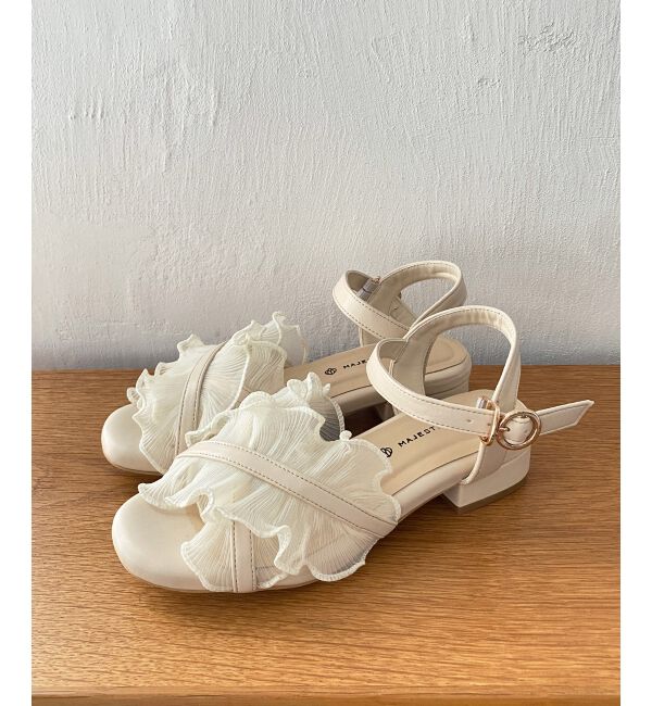  「シアーフリルサンダル」|サンダル|