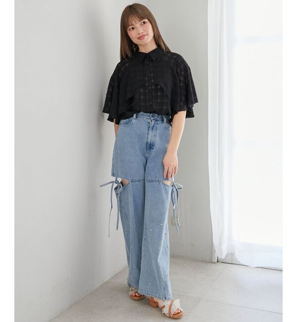  「シアーフリルサンダル」|サンダル|