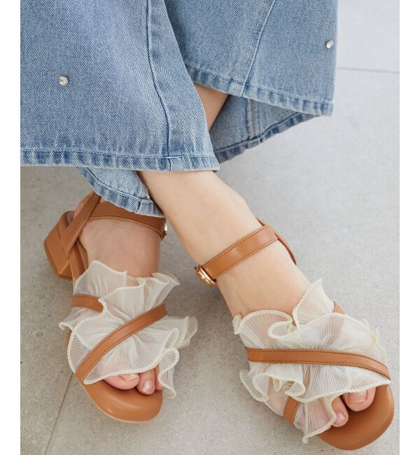  「シアーフリルサンダル」|サンダル|