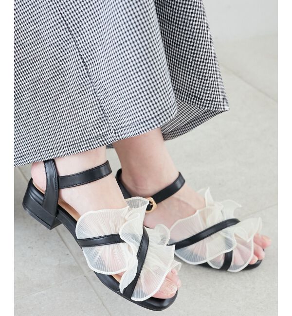  「シアーフリルサンダル」|サンダル|