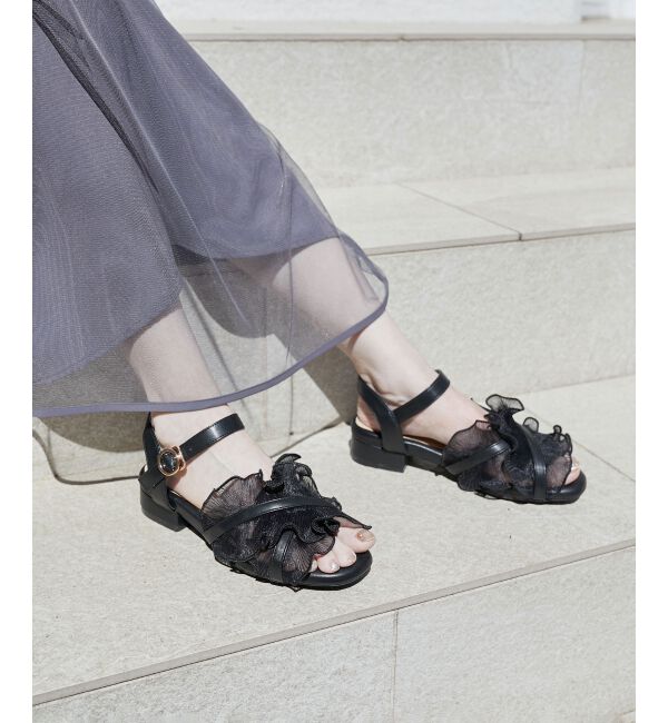  「シアーフリルサンダル」|サンダル|