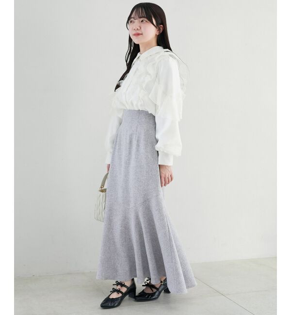 MAJESTICLEGON「ツイードマーメイドロングスカート」|スカート|