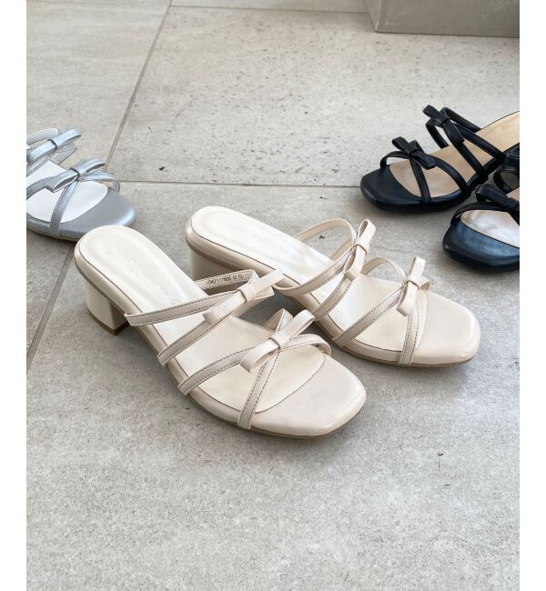  「◇ダブルリボンサンダル」|サンダル|