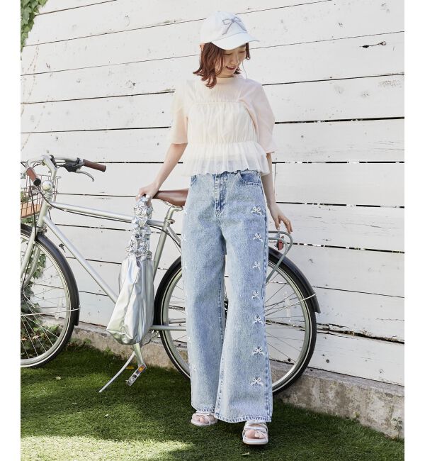  「◇ダブルリボンサンダル」|サンダル|