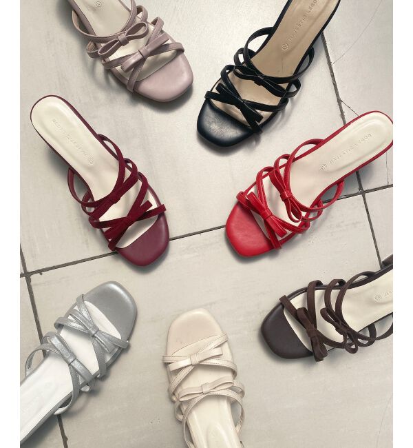  「◇ダブルリボンサンダル」|サンダル|