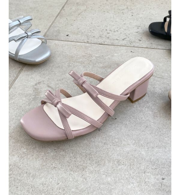  「◇ダブルリボンサンダル」|サンダル|