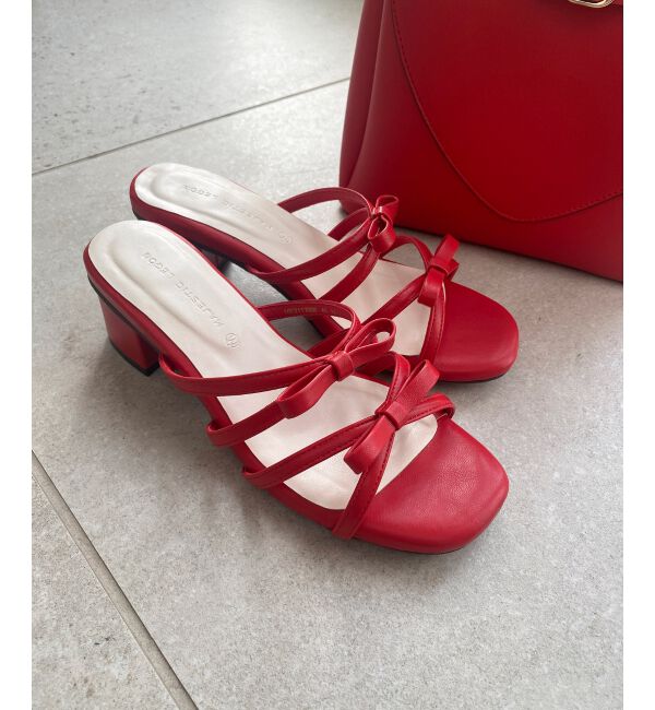  「◇ダブルリボンサンダル」|サンダル|
