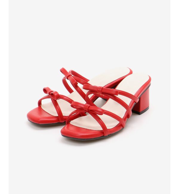  「◇ダブルリボンサンダル」|サンダル|