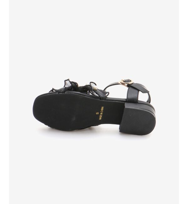  「パールシアーフリルサンダル」|サンダル|