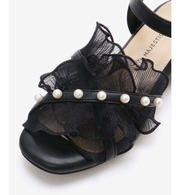  「パールシアーフリルサンダル」|サンダル|