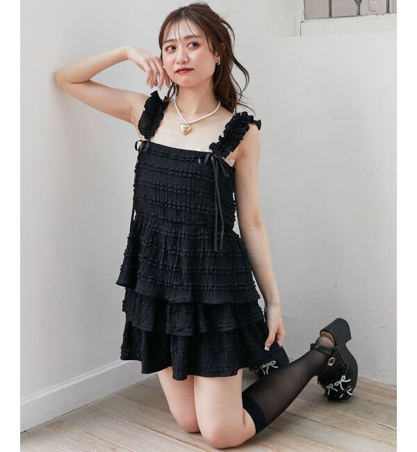  「カットレースリボンキャミソール」|キャミソール|