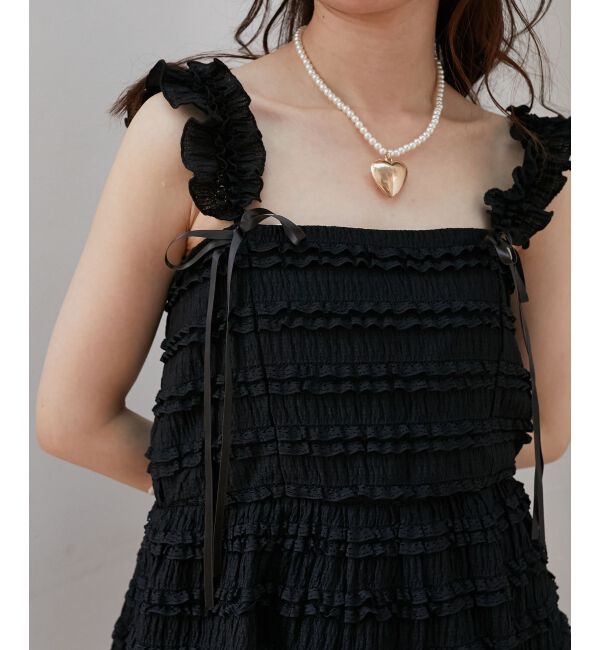  「カットレースリボンキャミソール」|キャミソール|